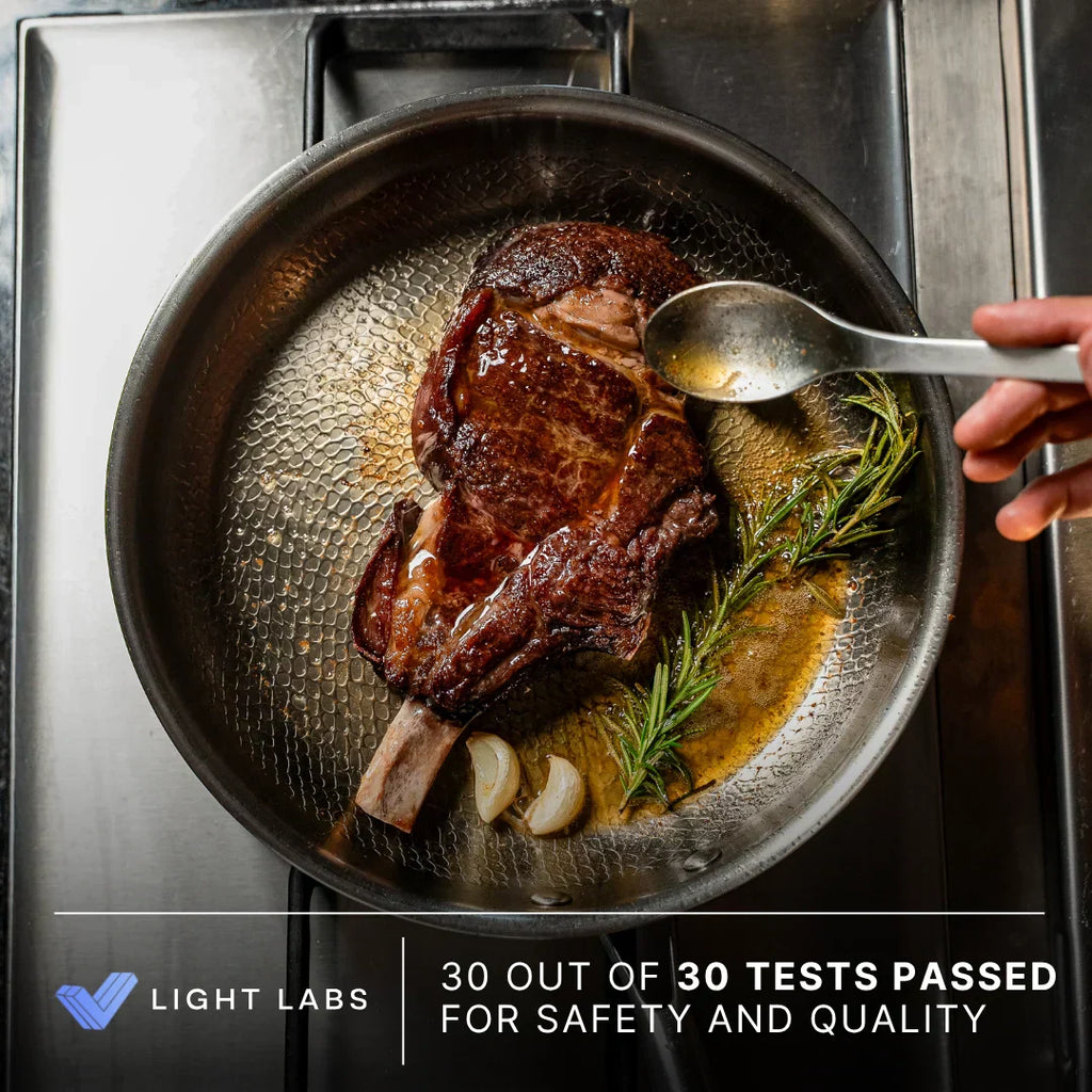 Pro Titanium Hammered Pan For Everyday Cooking With Classic Finish