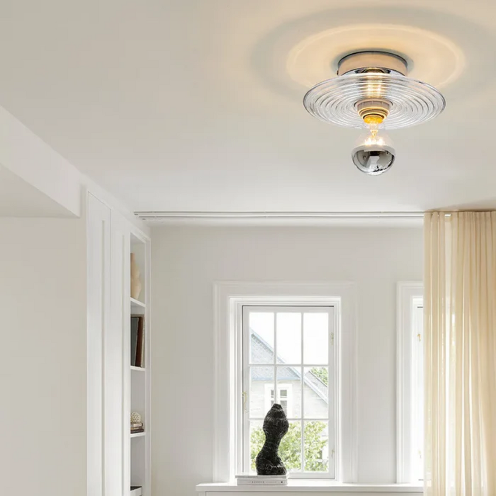 NovaGlow Vintage Glass Wall Lamp With Warm Ambient Lighting