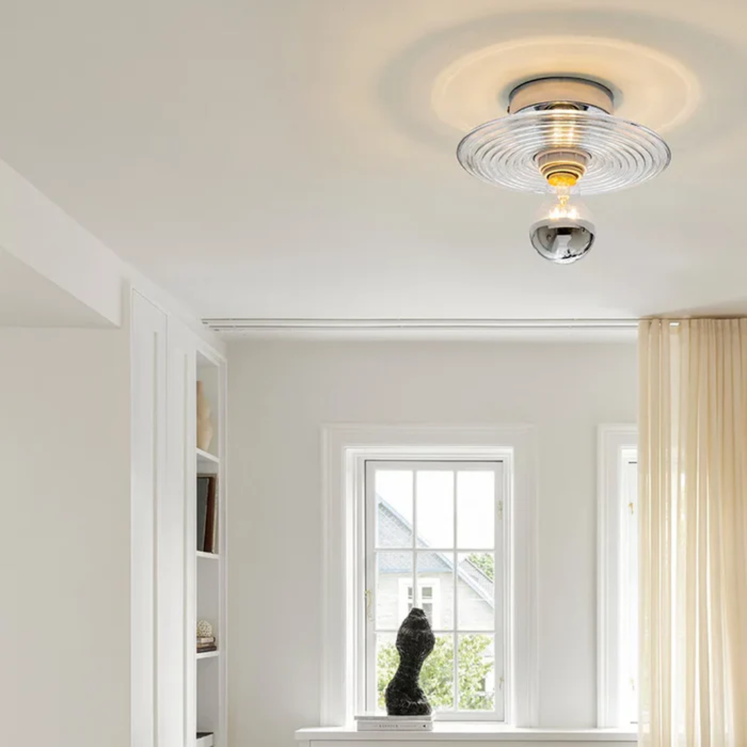 NovaGlow Vintage Glass Wall Lamp With Warm Ambient Lighting