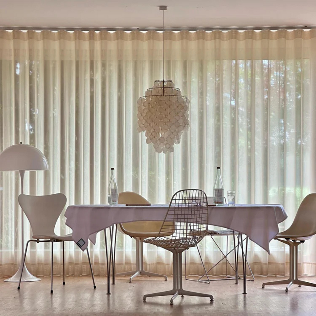 Lumi Muschel-Pendelleuchte für Esszimmer mit vintage Glanz