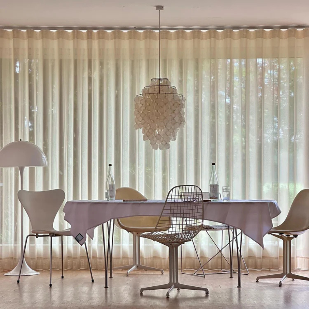 Lumi Muschel-Pendelleuchte für Esszimmer mit vintage Glanz