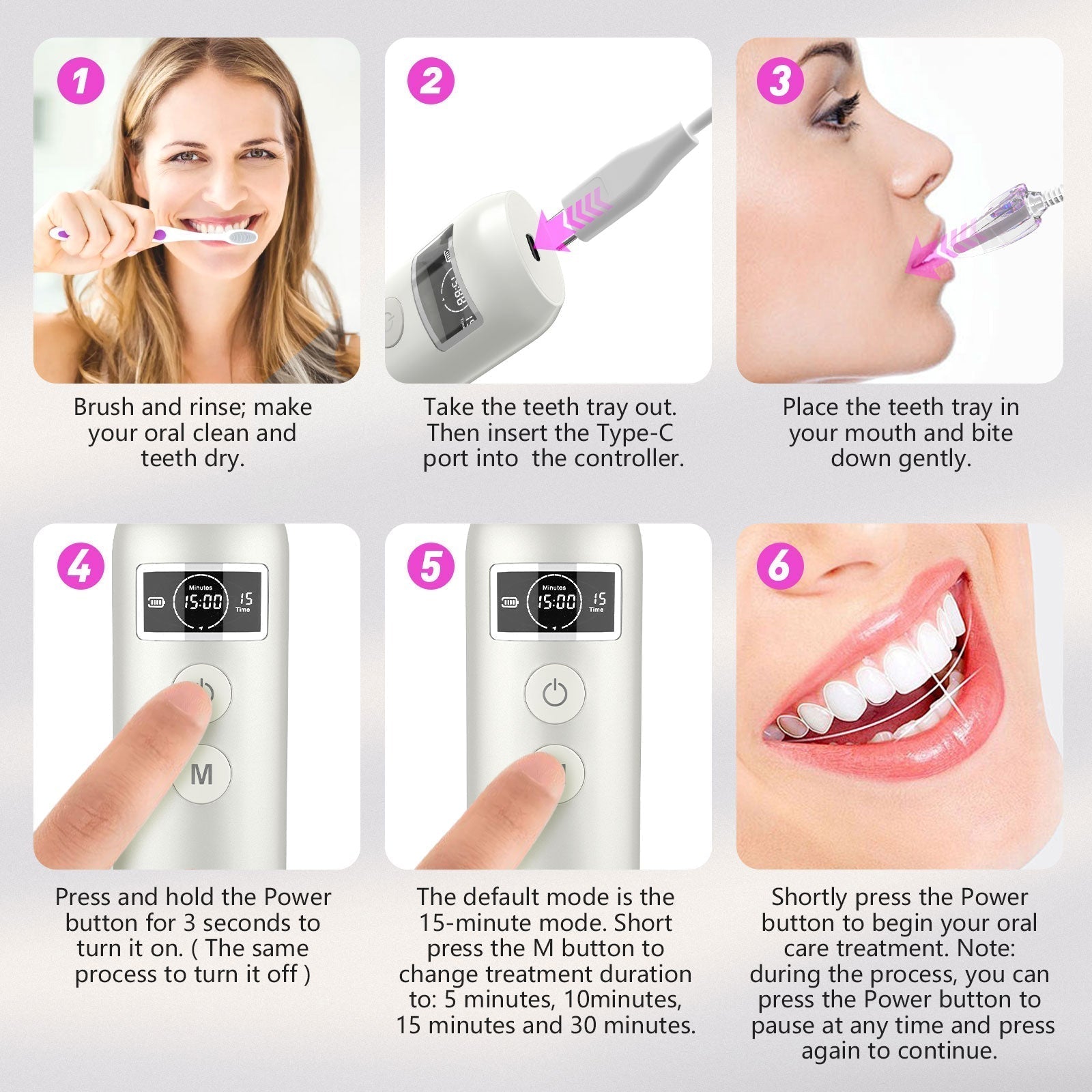 At Home Gum Health Device With Dual Light Therapy For Everyday Use