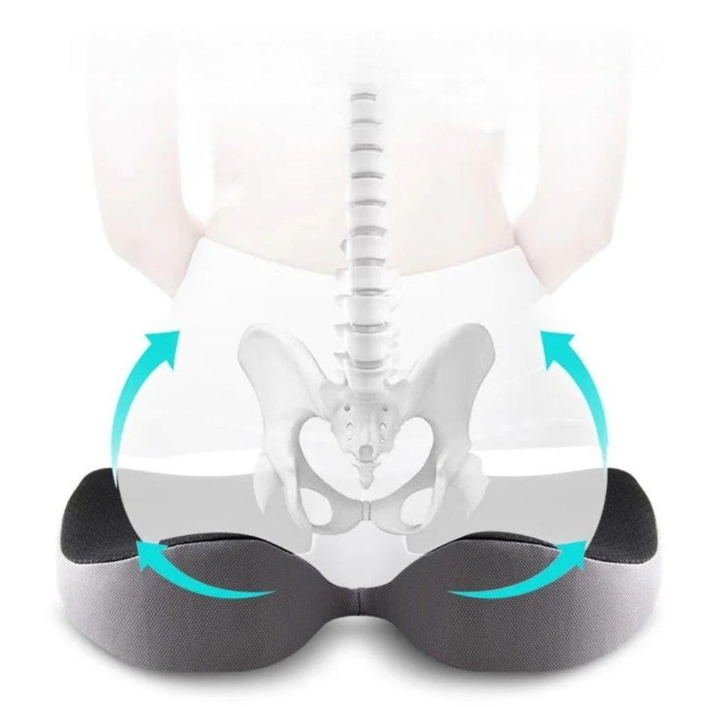 Cushion For Car Seats With Orthopedic Support And Non Slip Base
