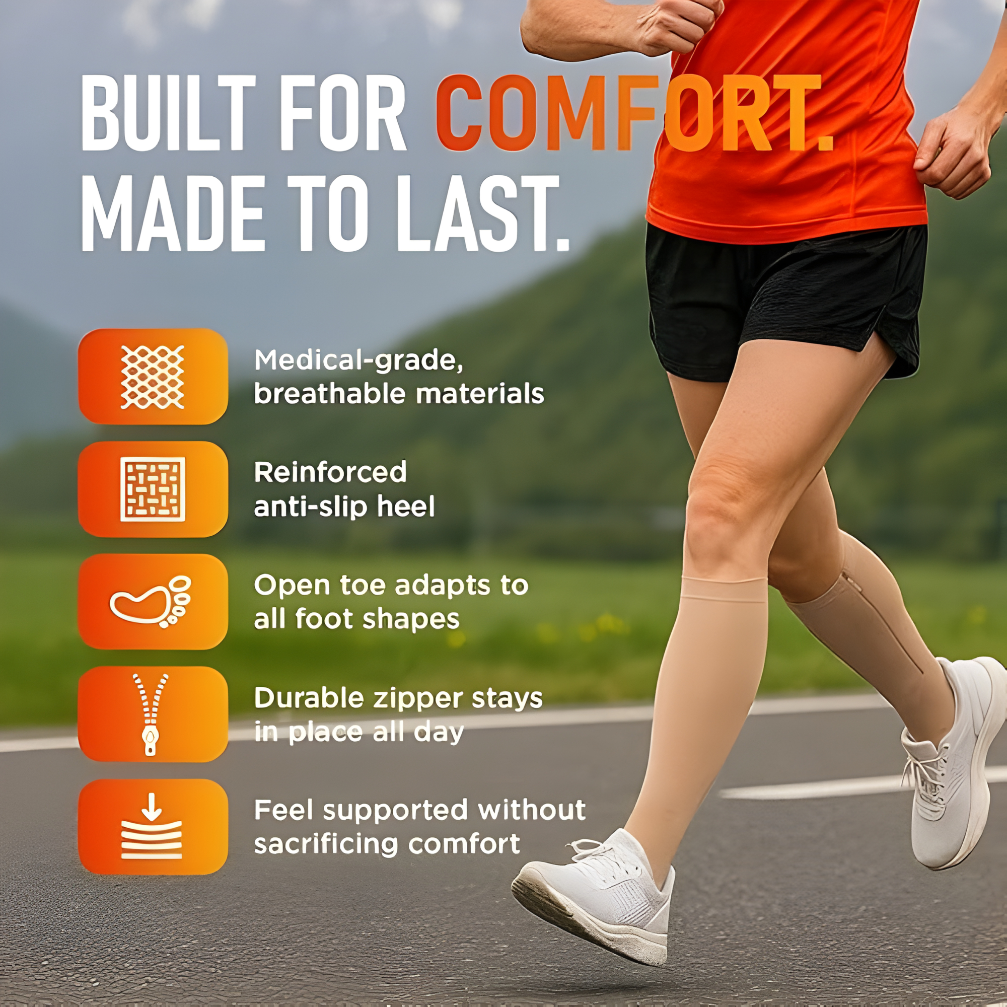 ZenStride Support Socks For Instant Comfort From Swelling And Leg Fatigue