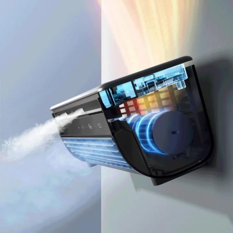 AirWave trådlös bärbar luftkonditionering med 12 timmars batteritid