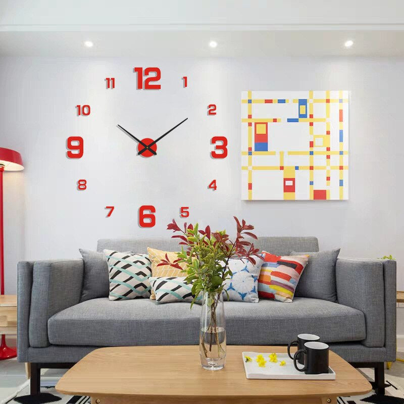 Sleek Modern Wall Clock With 3D Numerals That Float
