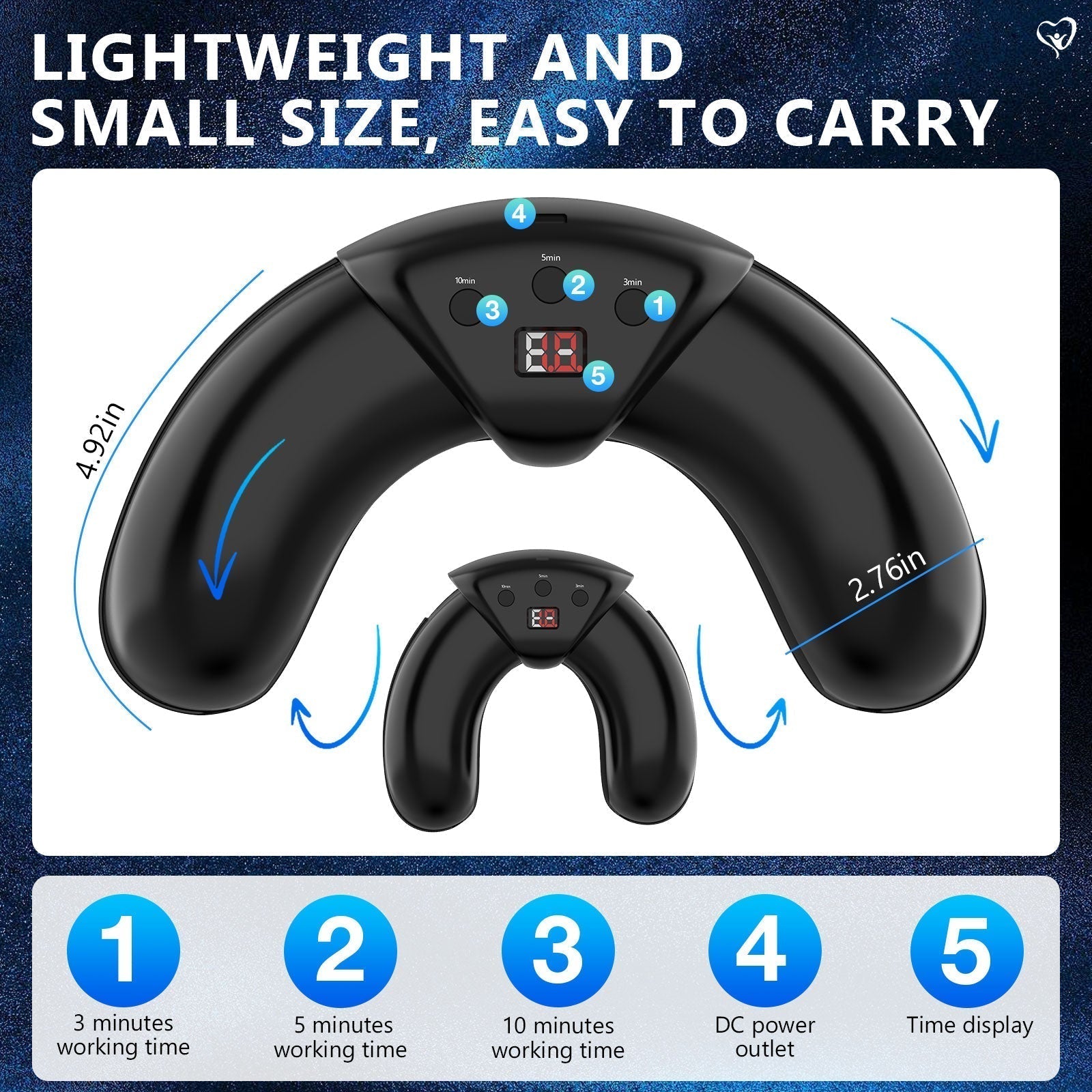 Multi Nail LED Light Therapy Device For Toenail Care