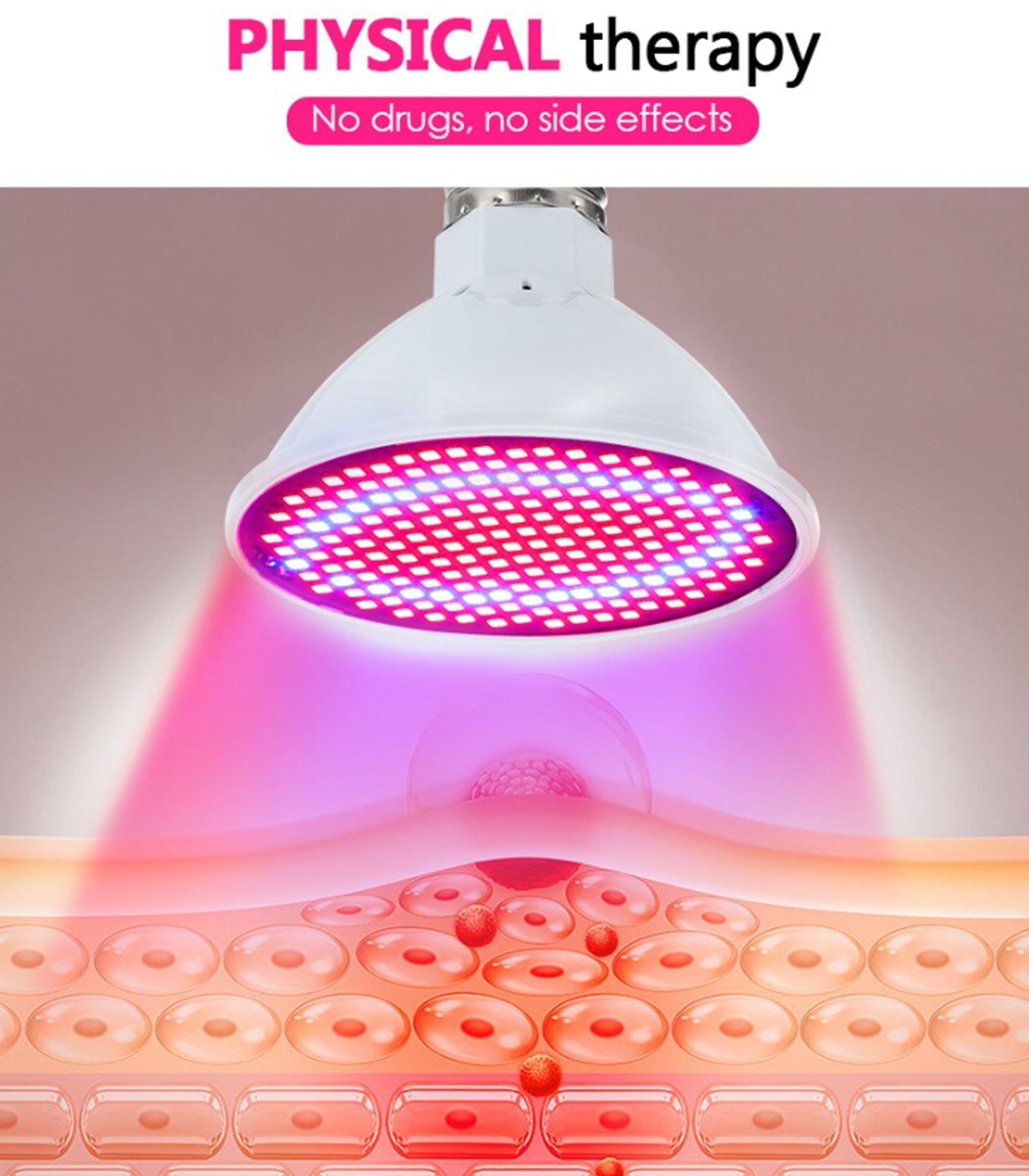 Lampa VitalGlow pro terapii červeným světlem s 660nm červeným a 850nm infračerveným zářením