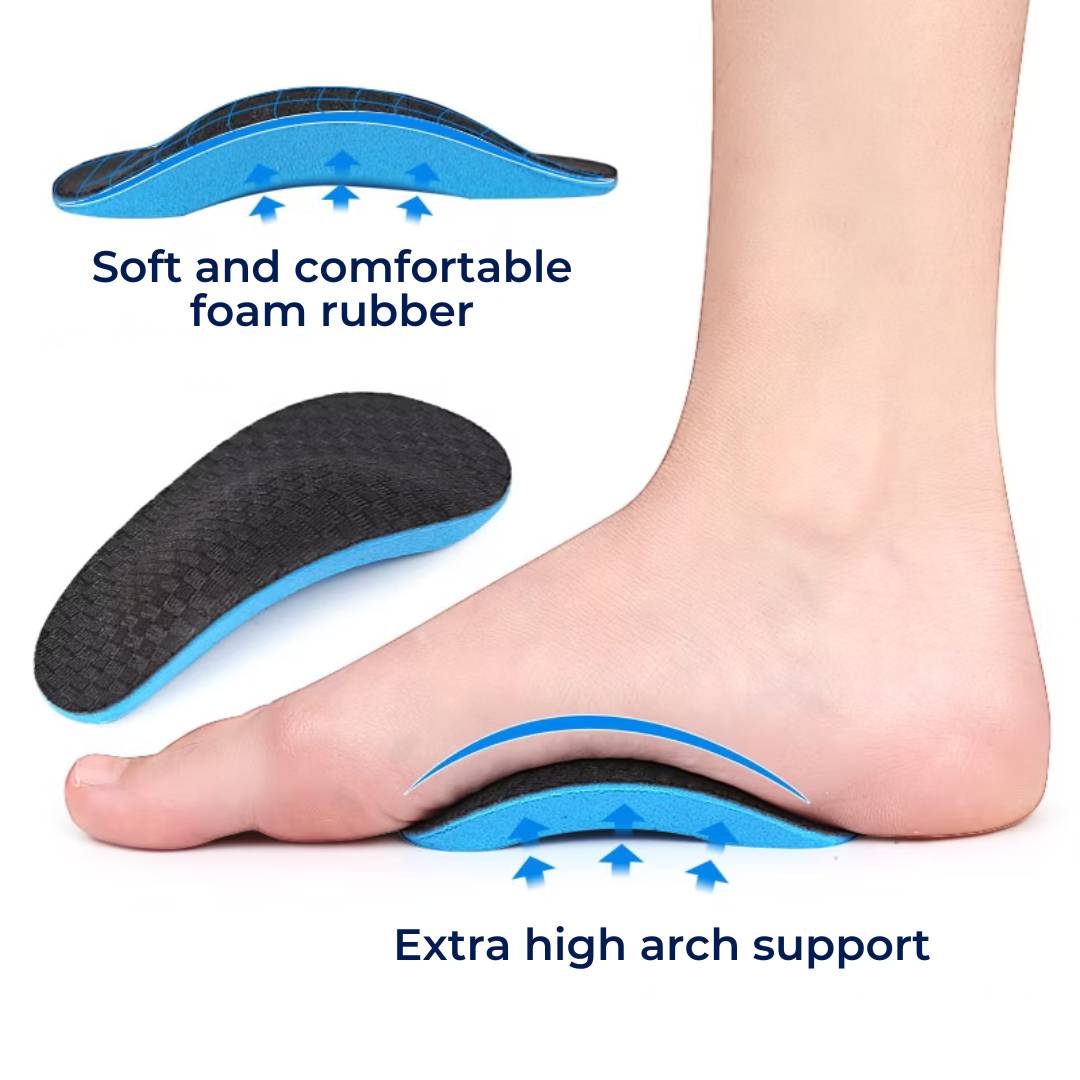 SoleEase High Arch Support Insoles With EVA Foam For Comfort And Pain Relief