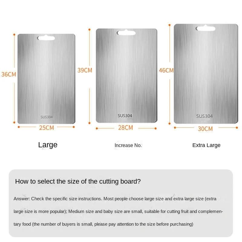 ApexSteel Antibacterial Stainless Steel Board For Chopping With Scratch Resistant Finish