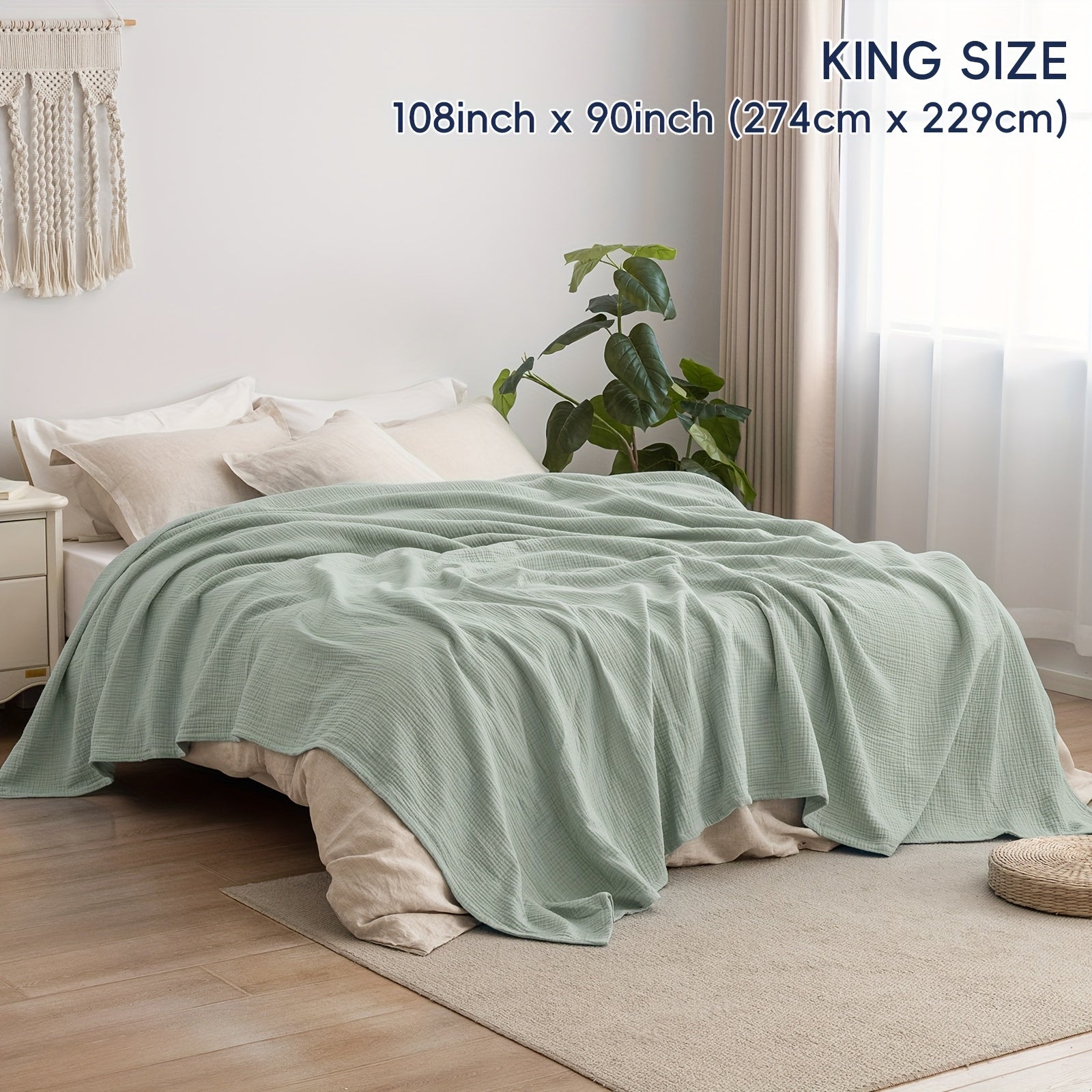 Cloudsoft 4-Layer Cotton Blanket Delivers Year-Round Breathable Comfort