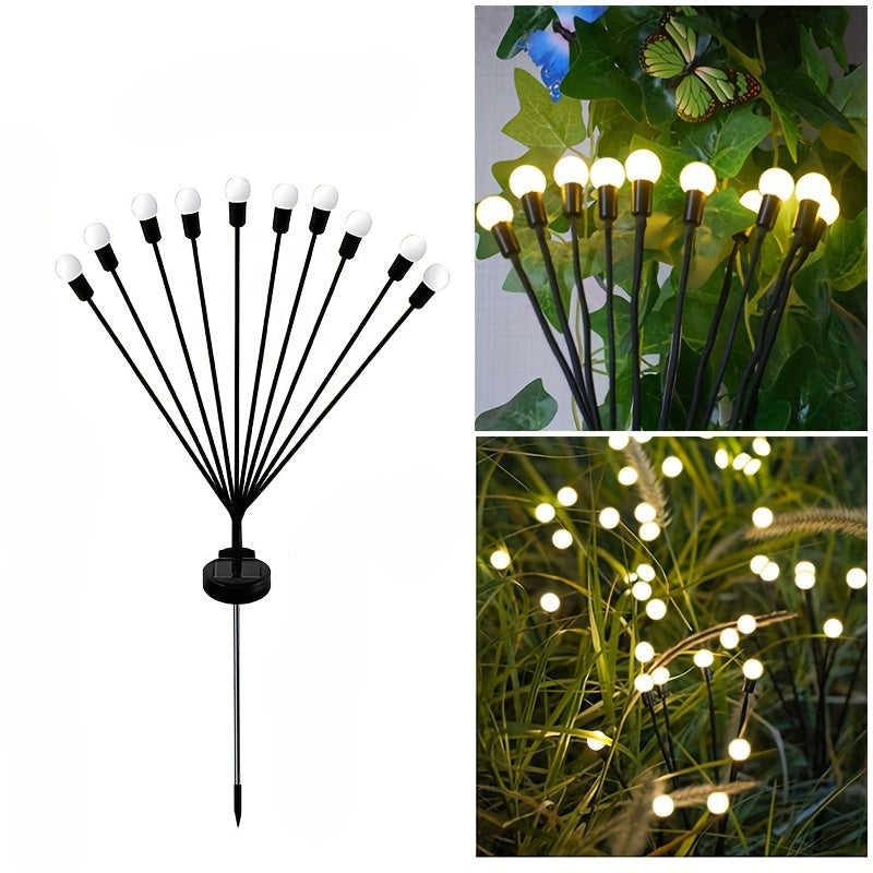 أضواء أرضية سولار نايتفلير 6/8/10 LED على شكل يرقة للنباتات والمهرجانات