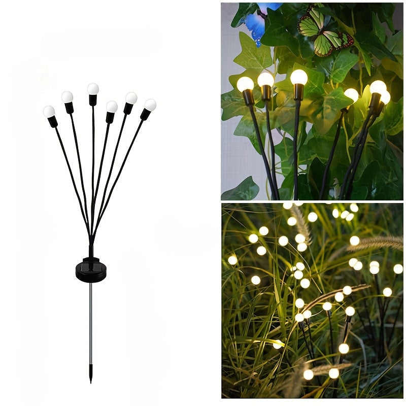 أضواء أرضية سولار نايتفلير 6/8/10 LED على شكل يرقة للنباتات والمهرجانات