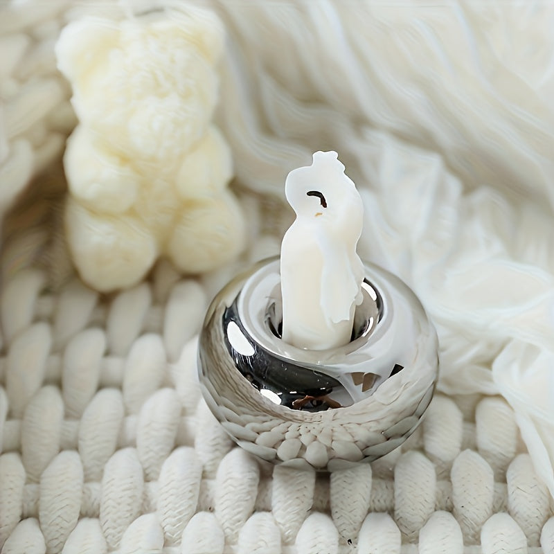 Auragleam Disk Tealight Holder Ceramic Stand For Decor