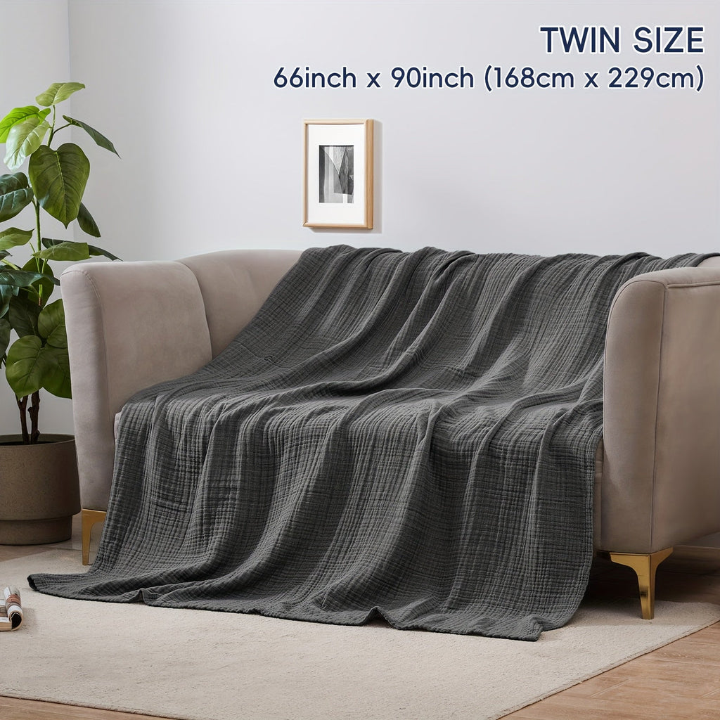 Cloudsoft 4-Layer Cotton Blanket Delivers Year-Round Breathable Comfort