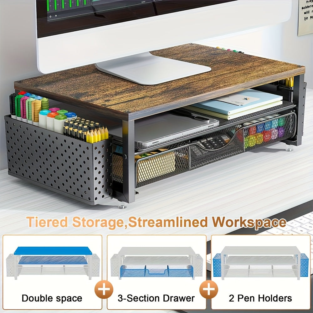 Organiwise All In One Desk Organizer With Monitor Riser
