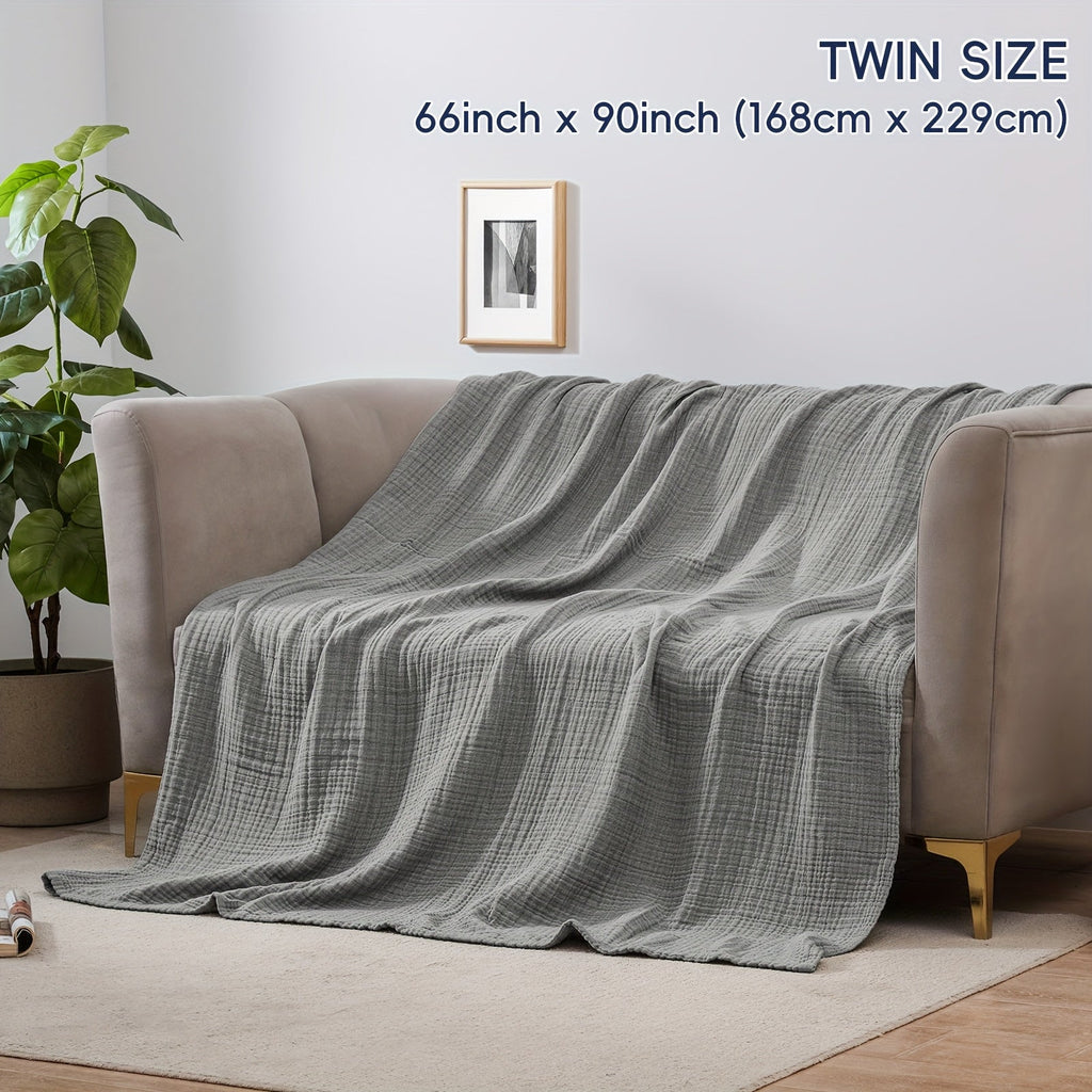 Cloudsoft 4-Layer Cotton Blanket Delivers Year-Round Breathable Comfort