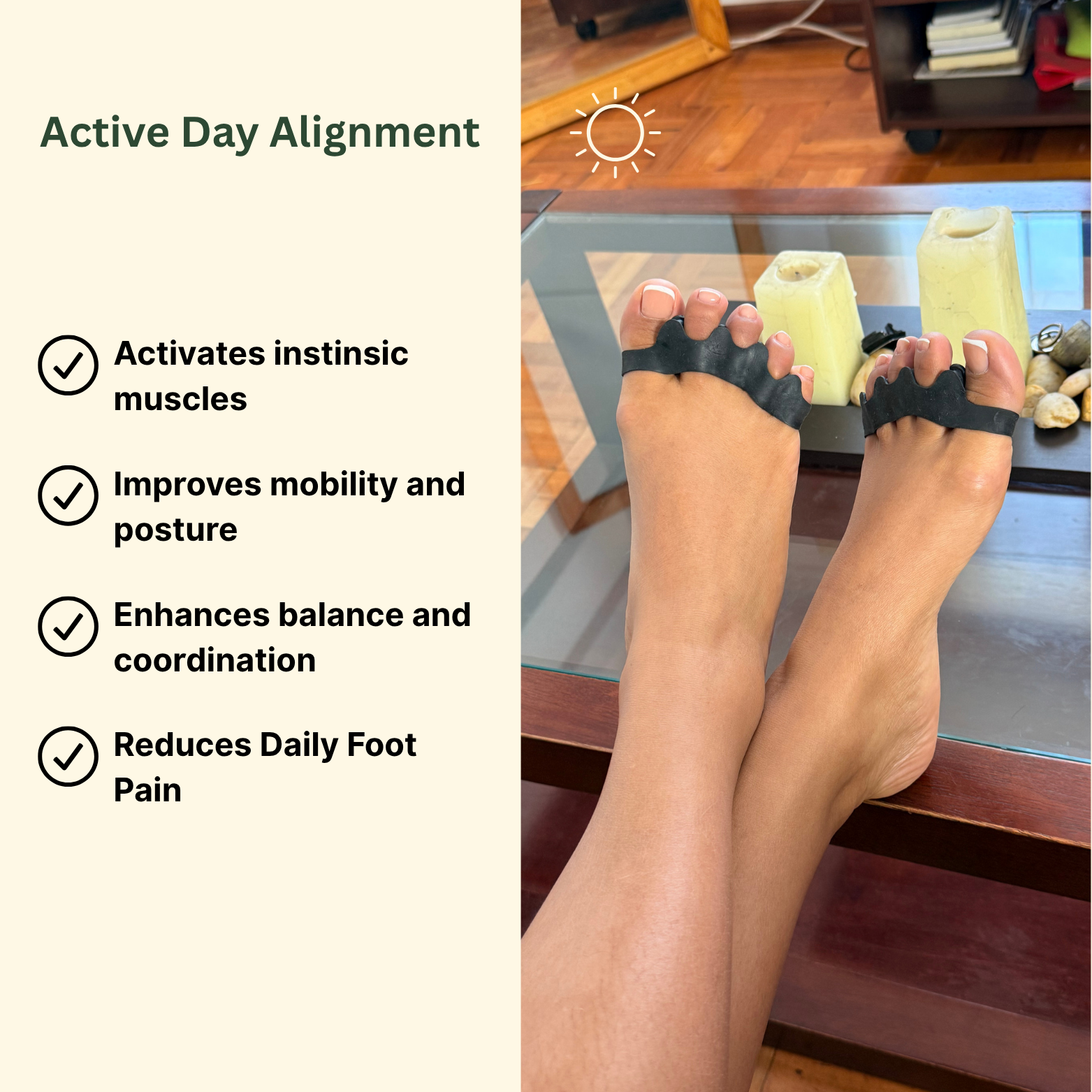 NovaStride Align Silicone Toe Spacers For Healthy Foot Alignment