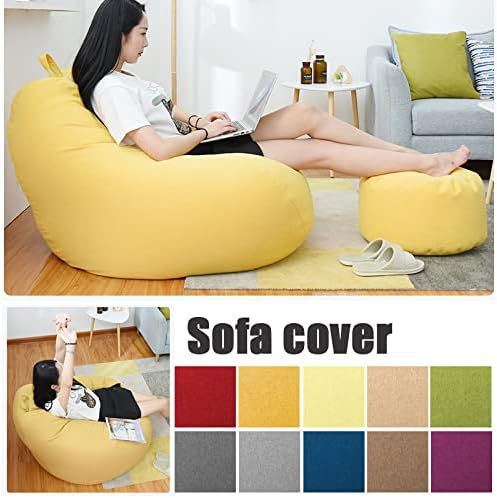 Pouf a sacco in lino stile divano per comfort moderno ed ergonomico