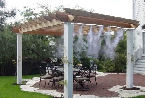 HydroMist Spray Irrigation System For Outdoor Cooling And Gardens