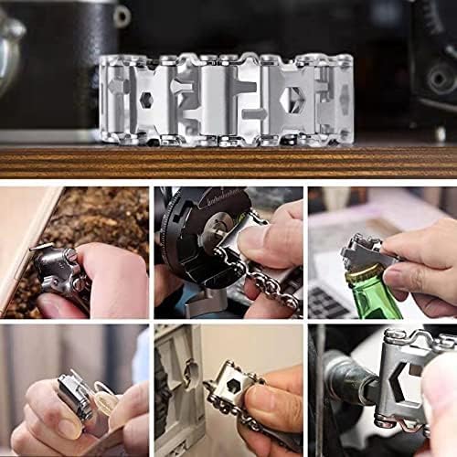 Rustfrit stål 29-i-1 multitool-armbånd til daglig brug og hverdagens behov