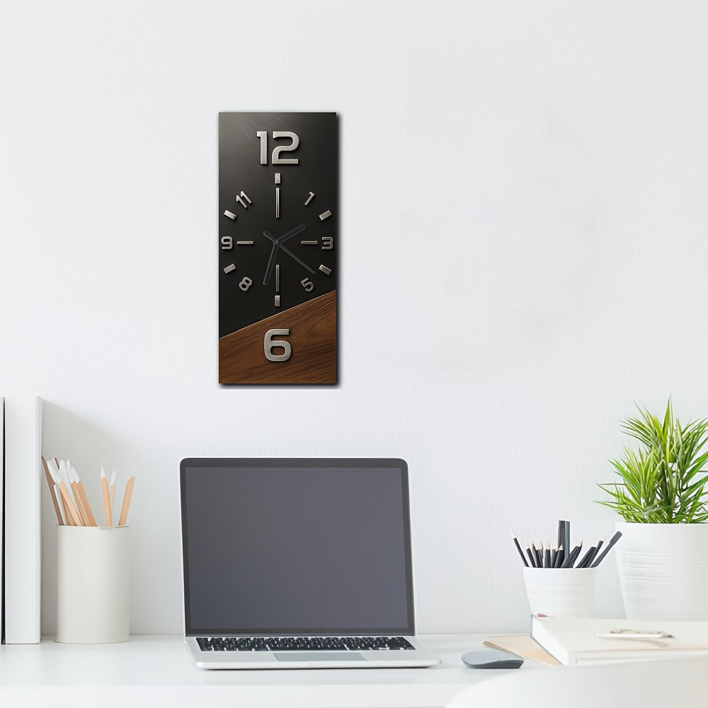 Timberedge Wall Clock in Modern Wooden Style Bold Contrast