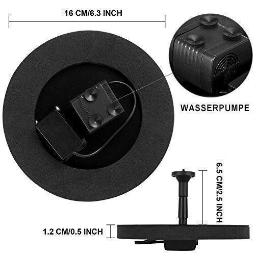 مضخة نافورة تعمل بالطاقة الشمسية WaterSoft للبرك وأحواض الطيور والديكور الخارجي