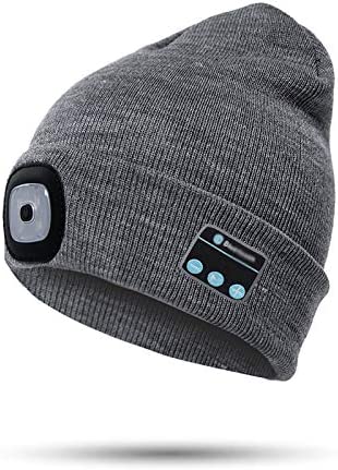 Cozy Beanie With Integrated LED Light And Bluetooth 5.0 Headphones