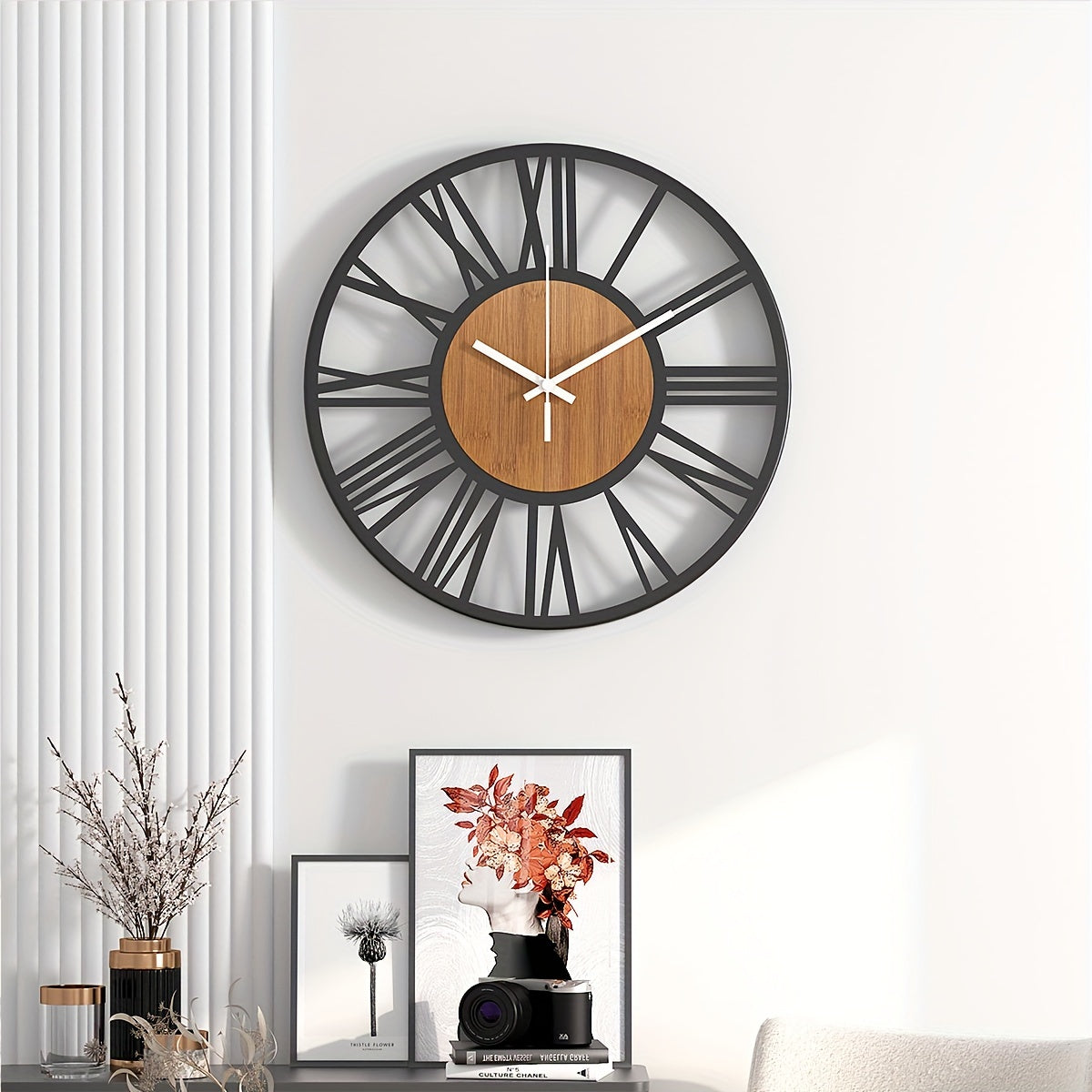 Romanica Color Retro Wall Clock With Roman Numerals