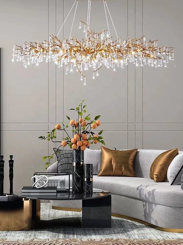 Aurora Crystal Chandelier With Customizable Lighting Elegance