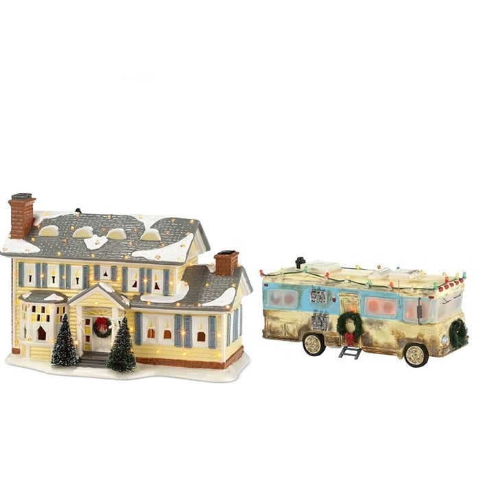 Hearthside Ceramic Family Christmas Village Figurine For Mantel Display