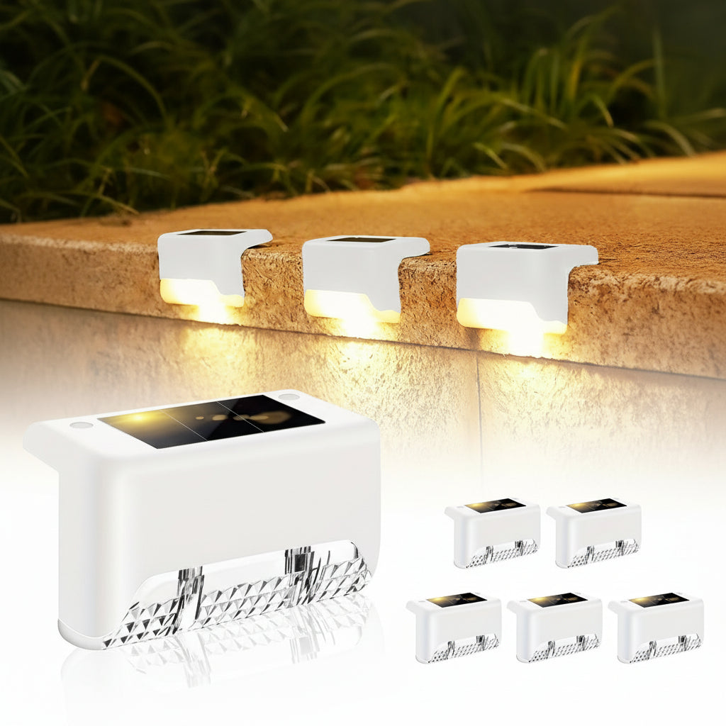 Glimvista 8 stuks zonne-hek- en padverlichting met waterdichte LED's voor tuin