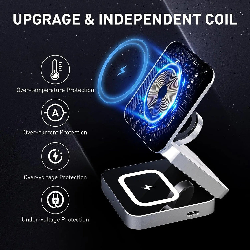 VeloCharge Magnetic Wireless Charger Three-In-One For IPhone AirPods And Apple Watch