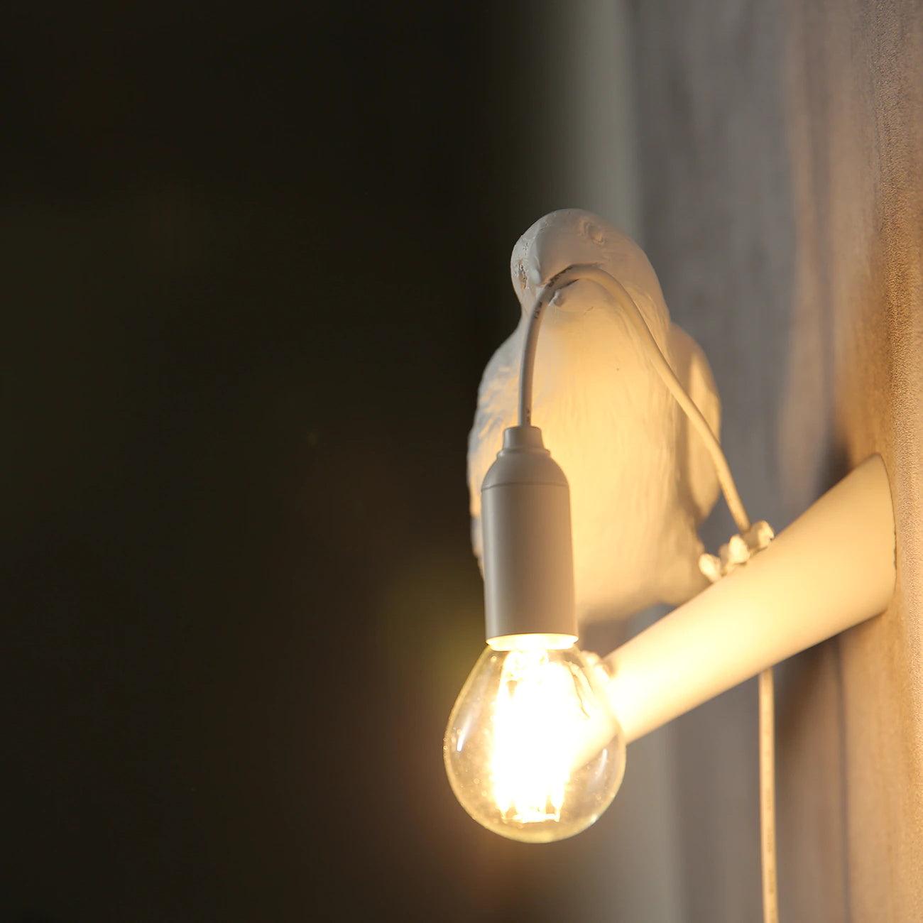Vogelwandlamp voor woondecoratie met zacht sfeervol accentlicht