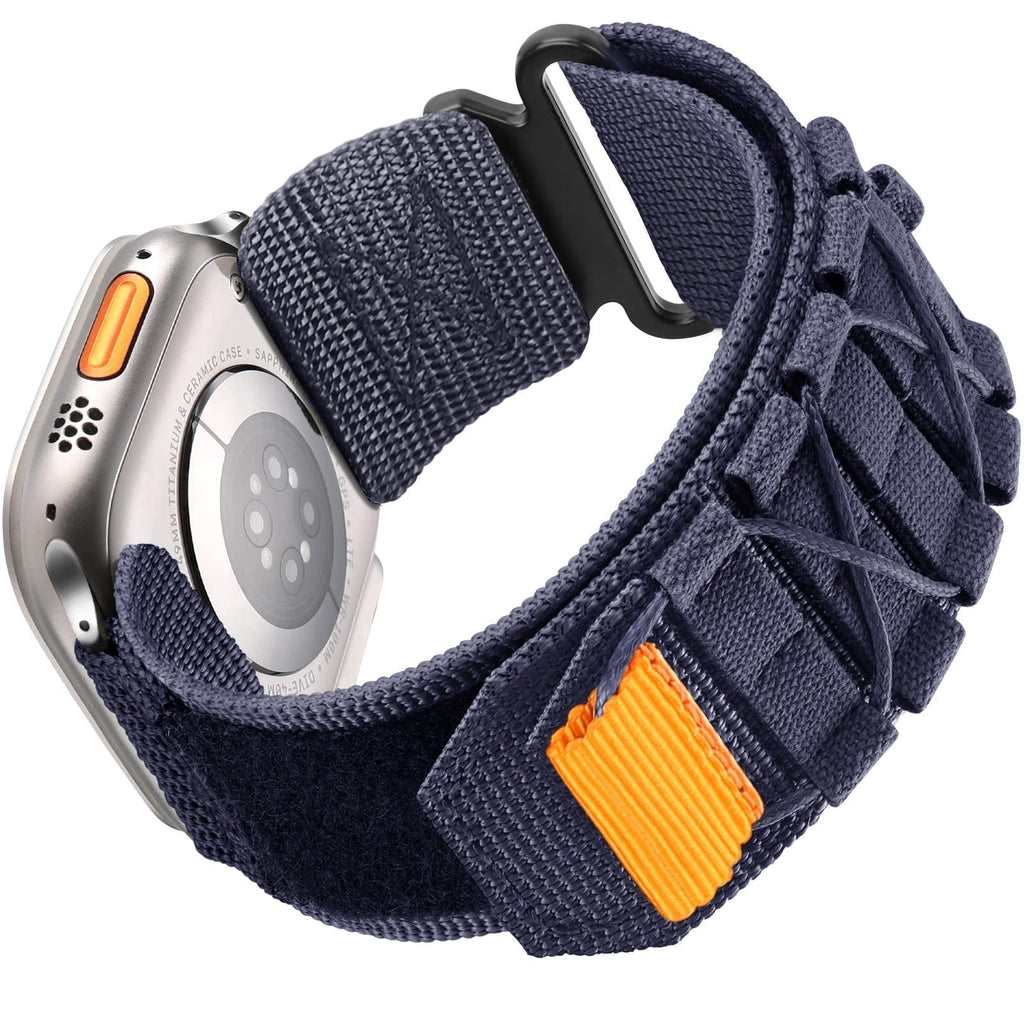SummitGuard Nylon Canvas Loop Hook And Loop Strap For Apple Watch