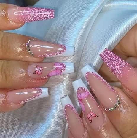NovaGlam nalepovací nehty 24 růžových vzorů Rychlá aplikace pro okamžitý glamour pro profesionály