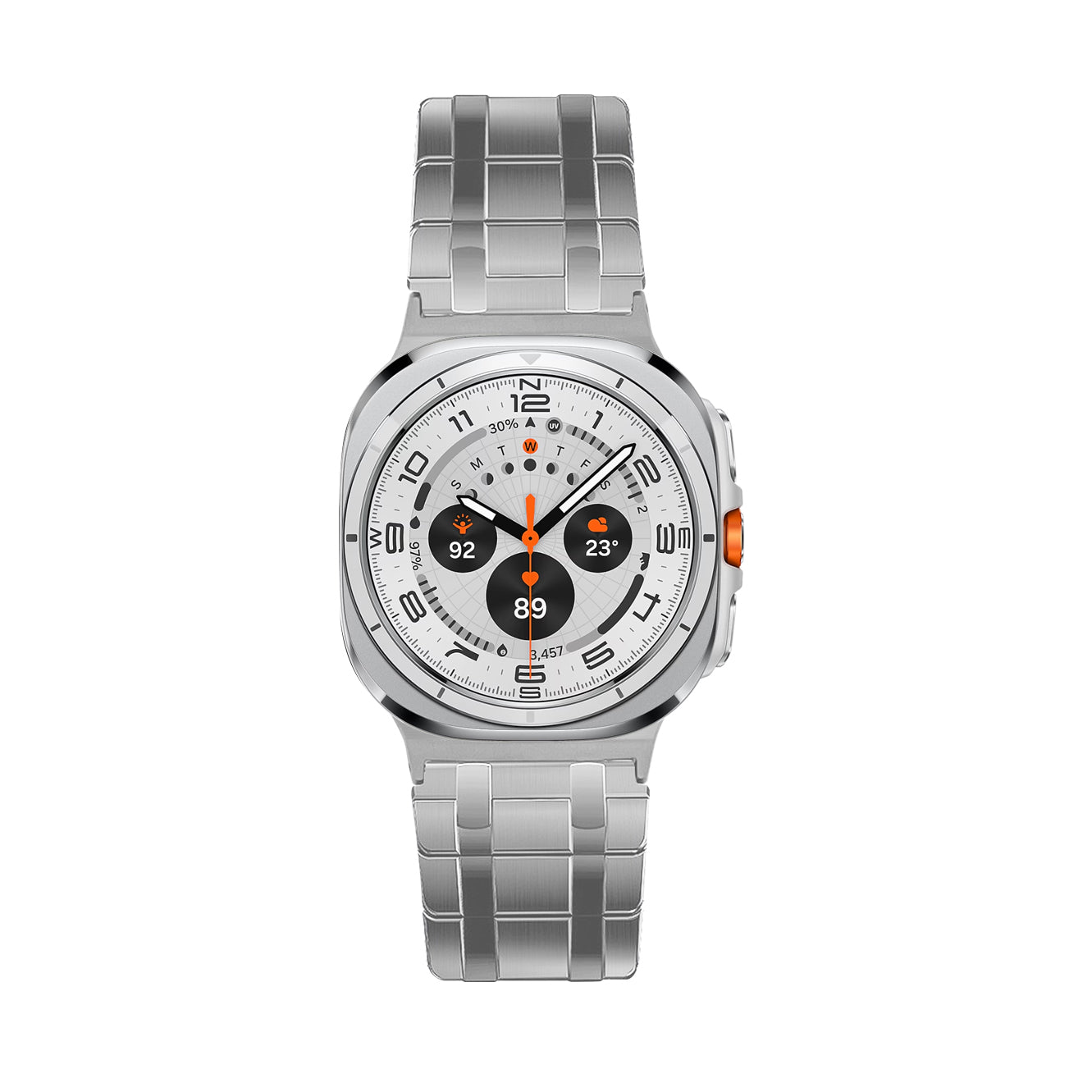 AstraFlex Buzlu Çelik Manyetik Kordon Samsung Galaxy Watch Ultra için