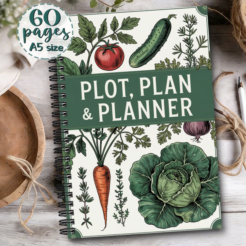 Gardenlog planteorganisator og haveplanlægger i spiralstil