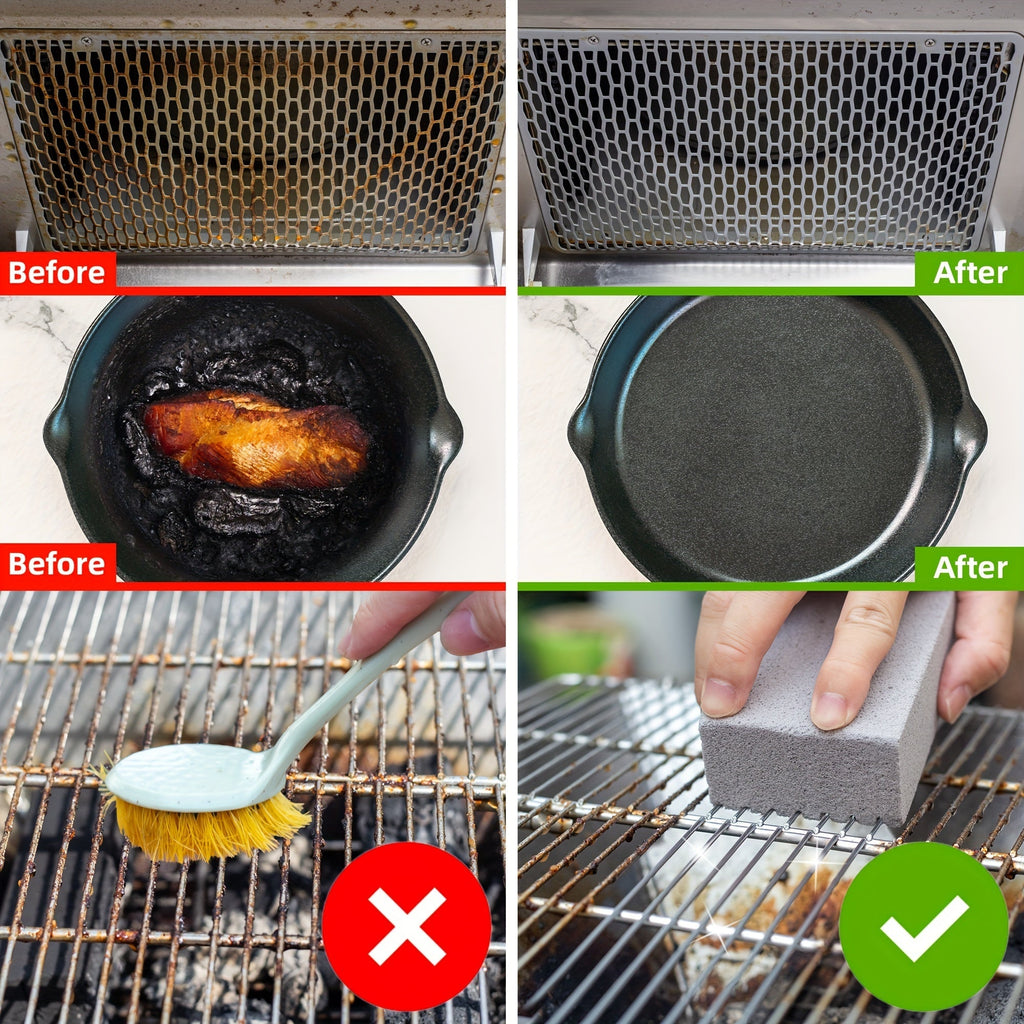 Pietra Pomice Non Graffiante Flameclean per la Pulizia di Griglie e Barbecue
