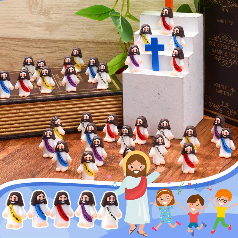 24-Piece Tiny Jesus Figurines Set With A Love You Message
