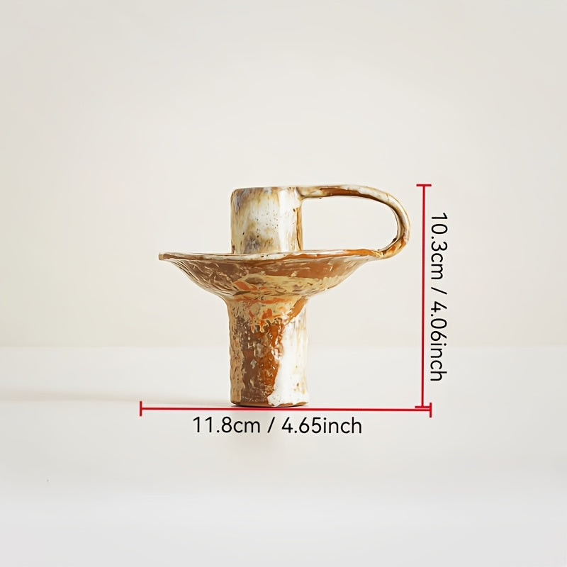Ceramika Retro Ceramic Candlestick Home Decor Accent