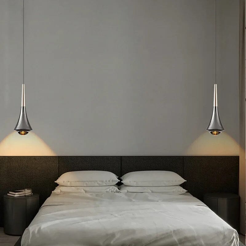 Elara glazen druppel LED hanglamp met heldere kap