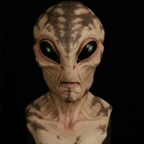 Realistic Alien Mask – Latex and Silicone Halloween Mask for Cosplay and Parties