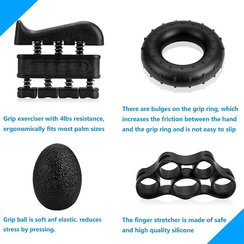 5 Pack Hand Grip Strengtheners Kit for Stronger Forearm and Hand