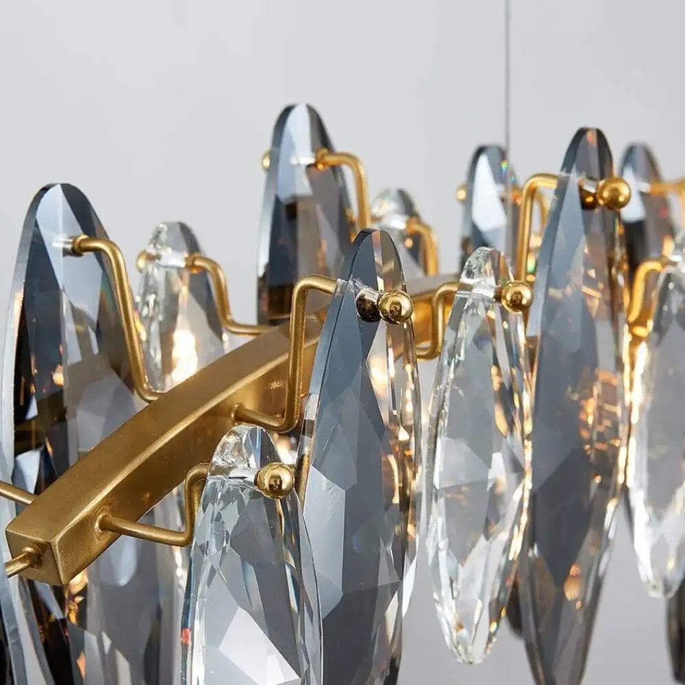 Lampadario a Foglia di Cristallo Nordico Aurelia dalla Collezione Lumen