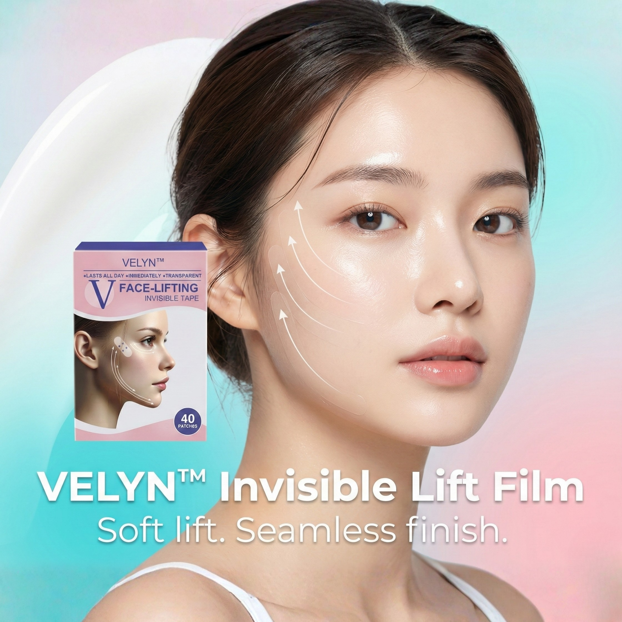 Film de Lifting Transparent NovaLift Velyn Tape pour Yeux, Sourcils, Joues, Mâchoire