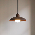 NobleWood Pendelleuchte aus Walnussholz im Wabi-Sabi-Stil für Wohnzimmer