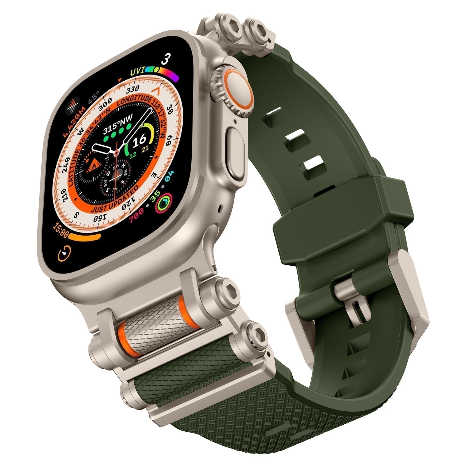 NovaFlex FKM Gummi-Drehband für Apple Watch Armband