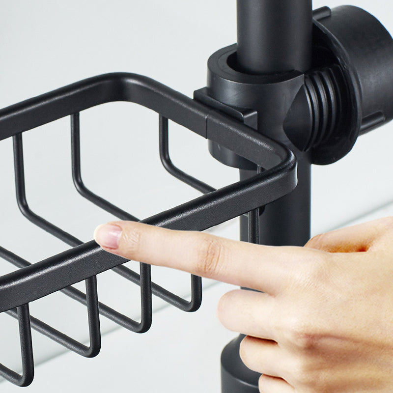 Stainless Aluminium Shower Holder In Silver Or Black No Drilling