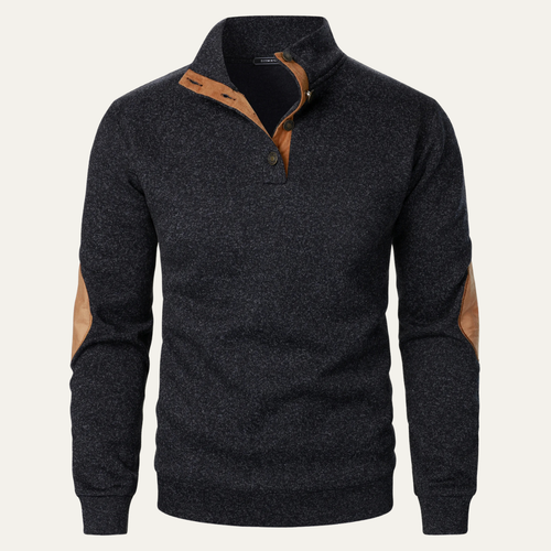 Suéter de punto Astra con detalle de botones, cuello alto y mangas largas